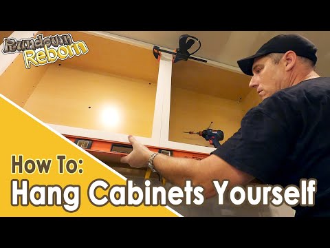 DIY: How To Install Cabinets By Yourself - IN 6 MINUTES!