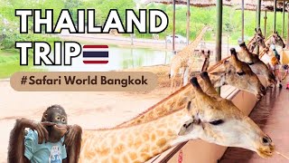【Thailand Travel Vlog】Safari World Bangkok｜Orangutan｜Giraffe feeding｜Dolphin/Elephant/Cowboy Show...