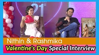 రష్మిక రోజూ కుక్క బిస్కెట్లు తింటుంది | Nithin, Rashmika Valentin’s Day Spl Interview | Bheeshma