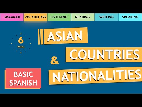 Asian countries and nationalities / Países de Asia y nacionalidades en español