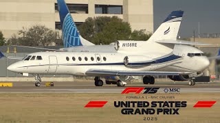 The Rich And Famous Departing In Private Jets After The 2025 United States Formula 1 Grand Prix (4K)