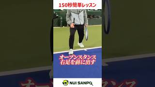 【忙しい人向けテニスレッスン】こんなに違うの？オープンスタンス打ち方の違い〈ぬいさんぽテニス（Tennis）〉 #テニス #テニスレッスン #tennis #ぬいさんぽ