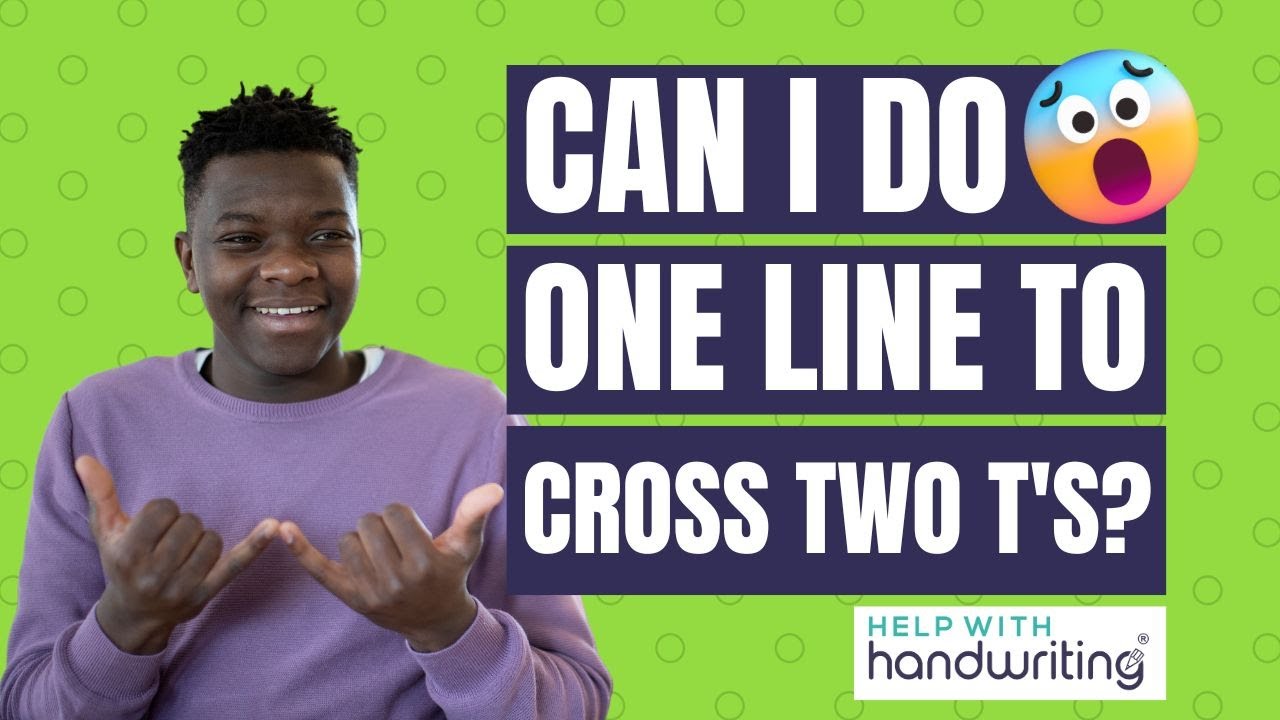 Can I cross two t's with one line?