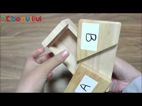 DC-BEAUTIFUL Impossible Puzzle Box 3D Brain Teaser Toy, Original Color Surprise Wooden Magic Box