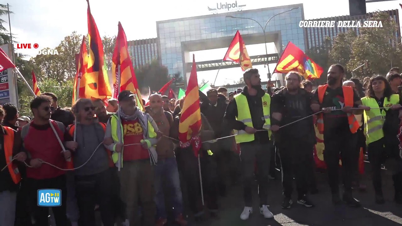 Sciopero generale, i cortei a Roma, Milano, Torino e Bologna