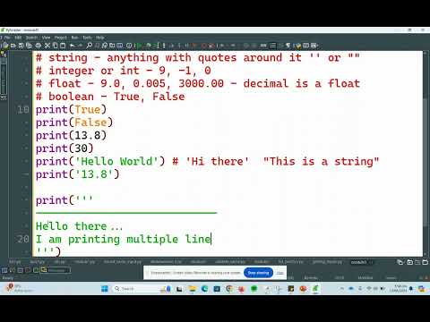 1. Displaying information   using print