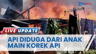 Diduga Anak Kecil Main Korek Api, 3 Rumah Warga Berbahan Kayu di Bandar Lampung Ludes Terbakar