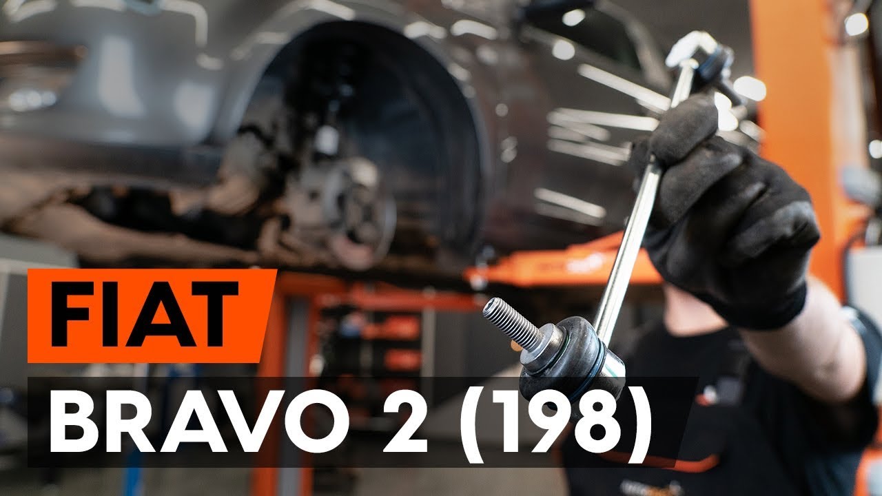 Slik bytter du stabilisatorstag fremme på en Fiat Bravo 2 – veiledning