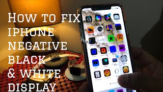 How to fix iphone negative black & white display smart Invert & Classic Invert Settings to normal