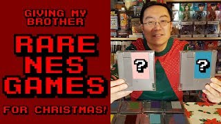 GIVING MY BROTHER RARE NES GAMES FOR CHRISTMAS!