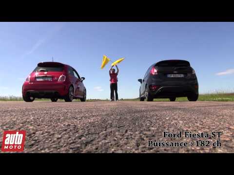 2015 Abarth 595 Competizione vs Ford Fiesta ST : 200m départ arrêté - Spécial GTi