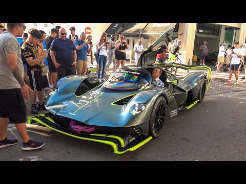 Aston Martin Valkyrie AMR PRO Driving CAUSES CHAOS in Puerto Banus 2023!!