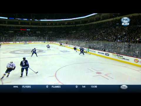 David Backes top shelf wrist shot goal 1-0 St. Louis Blues vs Winnipeg Jets Mar 19 2015 NHL