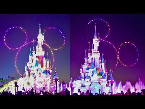 Disney D Lite Drone Show Disneyland Paris New Spring 2023 Version 4K