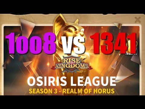 1oo8 vs 1341 - Osiris League season 3 Live Commenting - Rise of Kingdoms