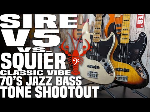 Sire V5 vs Squire CV 70's Jazz Bass - Seventies Sizzle Showdown - LowEndLobster Tone Shootout