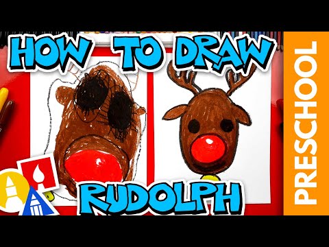 How To Draw Rudolph -  Preschool