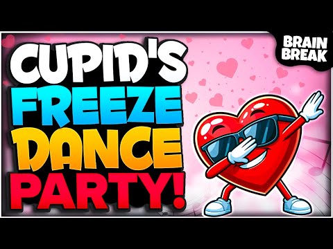Cupid's Freeze Dance Party! Valentines Day Brain Break | Games For Kids | Just Dance | GoNoodle