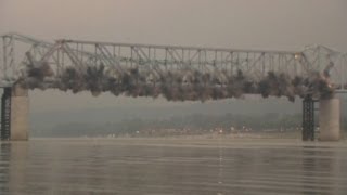 Huge explosion: Final part of Milton-Madison Bridge blown up in Kentucky