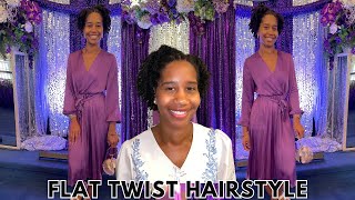 Styling my Hair: Flat Twist Hairstyle on Natural Hair | Gabrielle Ishell
