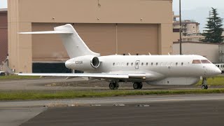 アメリカ陸軍運用ボンバルディア6500型機がアメリカ空軍横田基地を離発着　USArmy BD-700  ATHENA