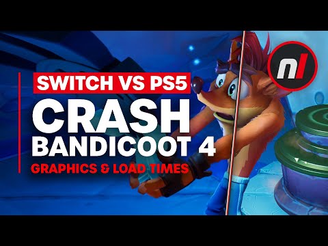Crash Bandicoot 4 Graphics & Load Time Comparison - Switch vs PlayStation 5