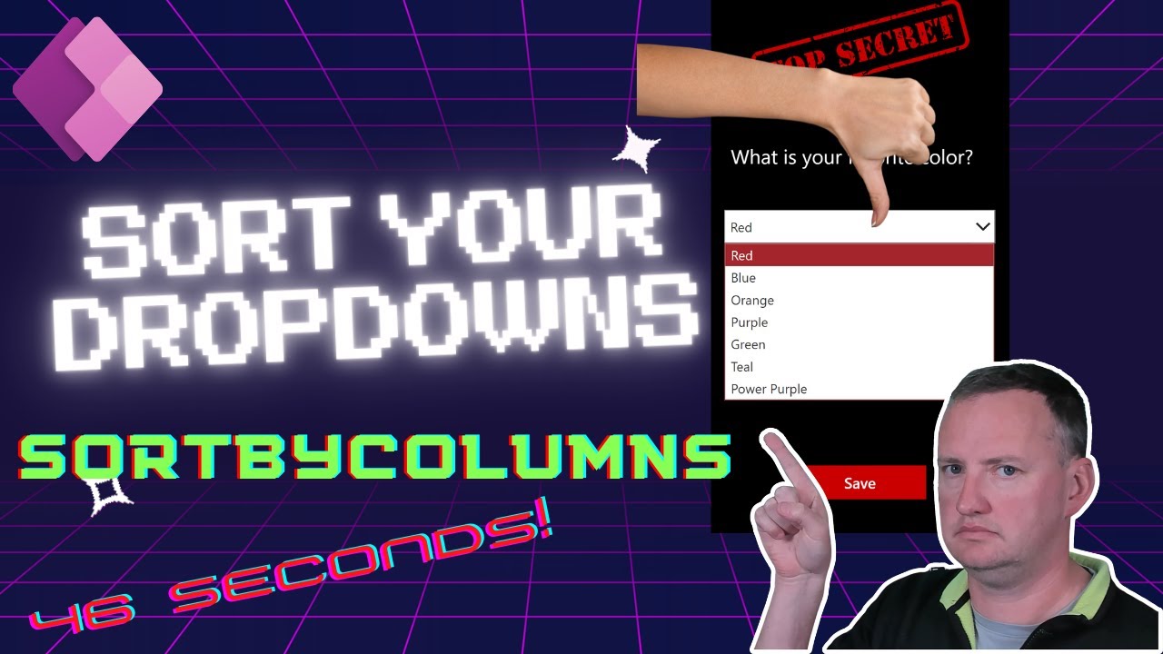 Sort Your Dropdown Choices with SortByColumns #shorts