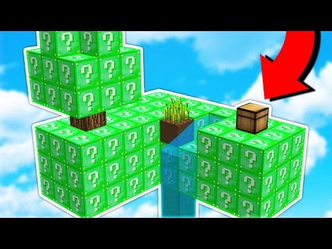 OVERPOWERED vs OVERPOWERED! - Emerald Lucky Block Sky Warriors (Minecraft Mods)