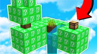 OVERPOWERED vs OVERPOWERED! - Emerald Lucky Block Sky Warriors (Minecraft Mods)
