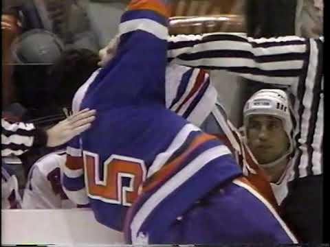 Edmonton Oilers vs New York Rangers (November 17, 1985) "Oilers Take Out Rangers In Overtime"