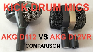 Video thumbnail for Kick drum mics Akg D112 VS. Akg d12 VR comparison by Romario.007