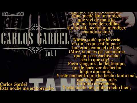 Carlos Gardel Esta Noche Me Emborracho Letra