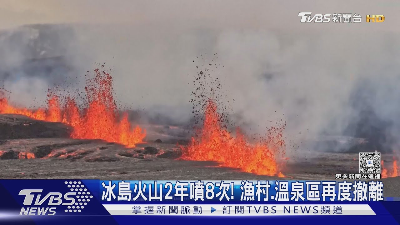 兩年來的第8次！冰島火山再度噴發　漁村、溫泉區緊急撤離