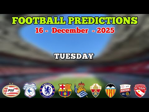 PREDICTIONS FOOTBALL TODAY 16 DECEMBER | CARABAO CUP | COPA DEL REY | GOLDEN PICKS PLUS