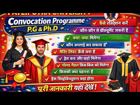 Patliputra University PPU PG,PHD,MBA,Mlis,Med Convocation Date  Everything Explained #ppu#convocatio