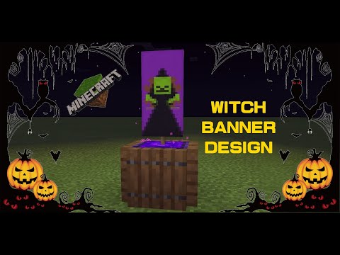 Cool Minecraft Banners | Minecraft Witch Banner Making Minecraft Flag Designs | Minecraft #shorts