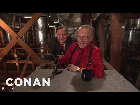 Larry King Hosts His Show From Conan's Rafters | CONAN on TBS