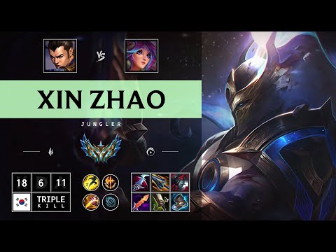 Xin Zhao Jungle vs Lillia: Triple Kill, Dominating - KR Challenger Patch 14.15