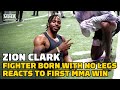 Zion Clark, Fighter Born Without Legs, Reacts to Win in MMA Debut | MMA Fighting