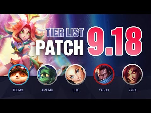 LoL Tier List Patch 9.18 by Mobalytics (New Star Guardians) - League of Legends