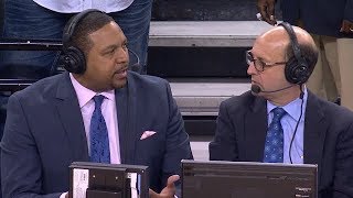 Jeff van gundy & Mark Jackson rant on officials not able to review fou