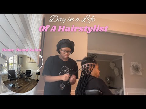 Day in the Life As A 18-Year-Old Hairstylist | Working From Home