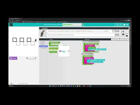 Code.org Express Course 2022 Functions with Artist Lesson 22 Upload Student