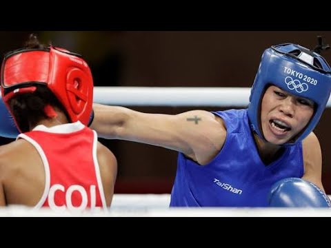 M.C Mary Kom vs  Ingrit Valencia women's Tokyo Olympics Boxing match highlights || Mary Kom har gaye