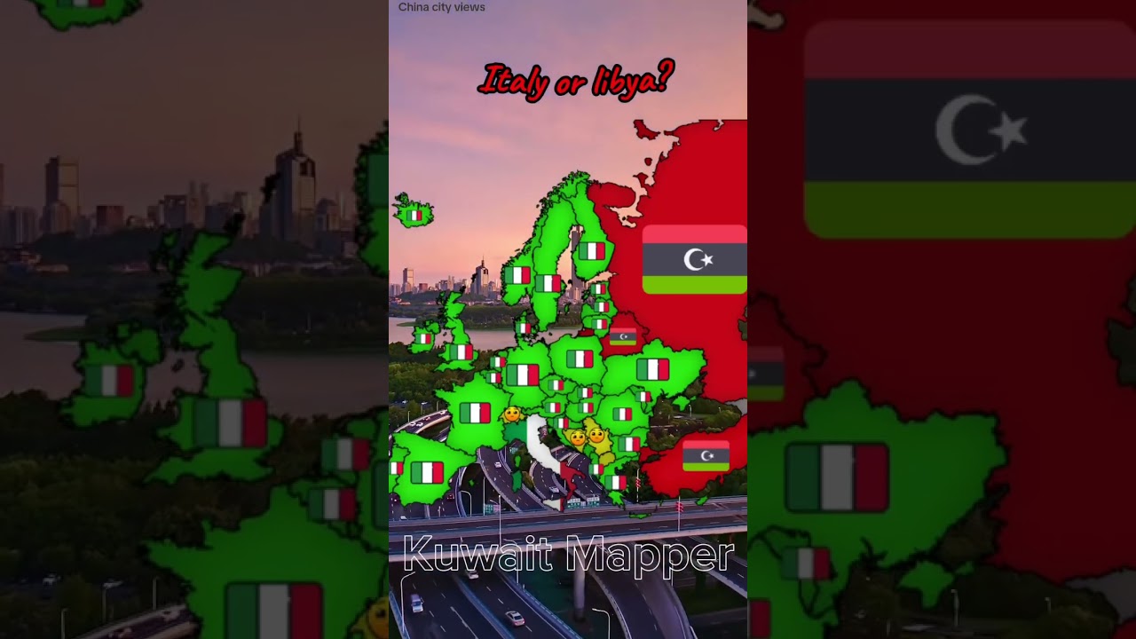 Italy or Libya? #mapping #italy #libya #europe #viral