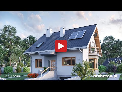 Projekt domu Sonia Mini - archeton.pl - z poddaszem użytkowym 192,3 m2
