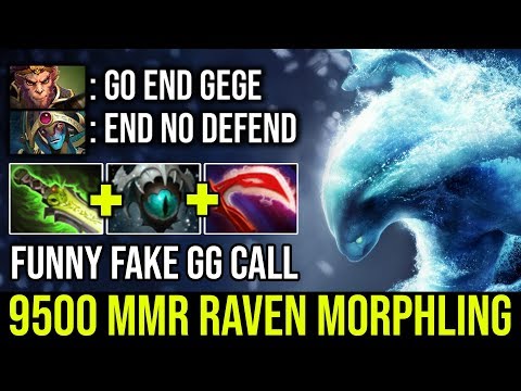 9500 MMR RAVEN [Morphling] Give Me Rampage Vs Fake GG Call WTF One Shot Play 7.21d | Dota 2