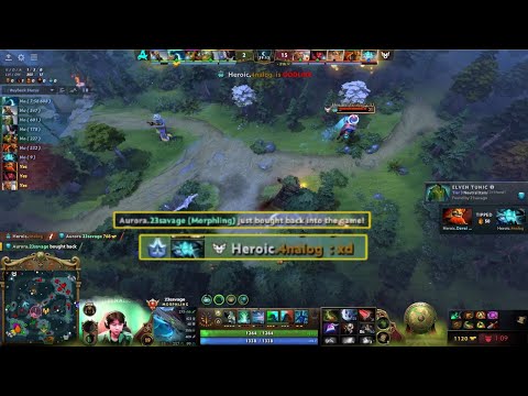 "xd" - 4nalog's All-Chat after 23savage Rage Buyback on Morphling 🤣