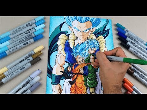Drawing GOTENKS – Goten & Trunks Super Saiyan BLUE | TolgArt – Kenneth ...