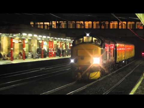 37423 Top'n'Tail 9703 3Z01 Derby RTC - Carlisle Wapping sidings, 8th December 2013